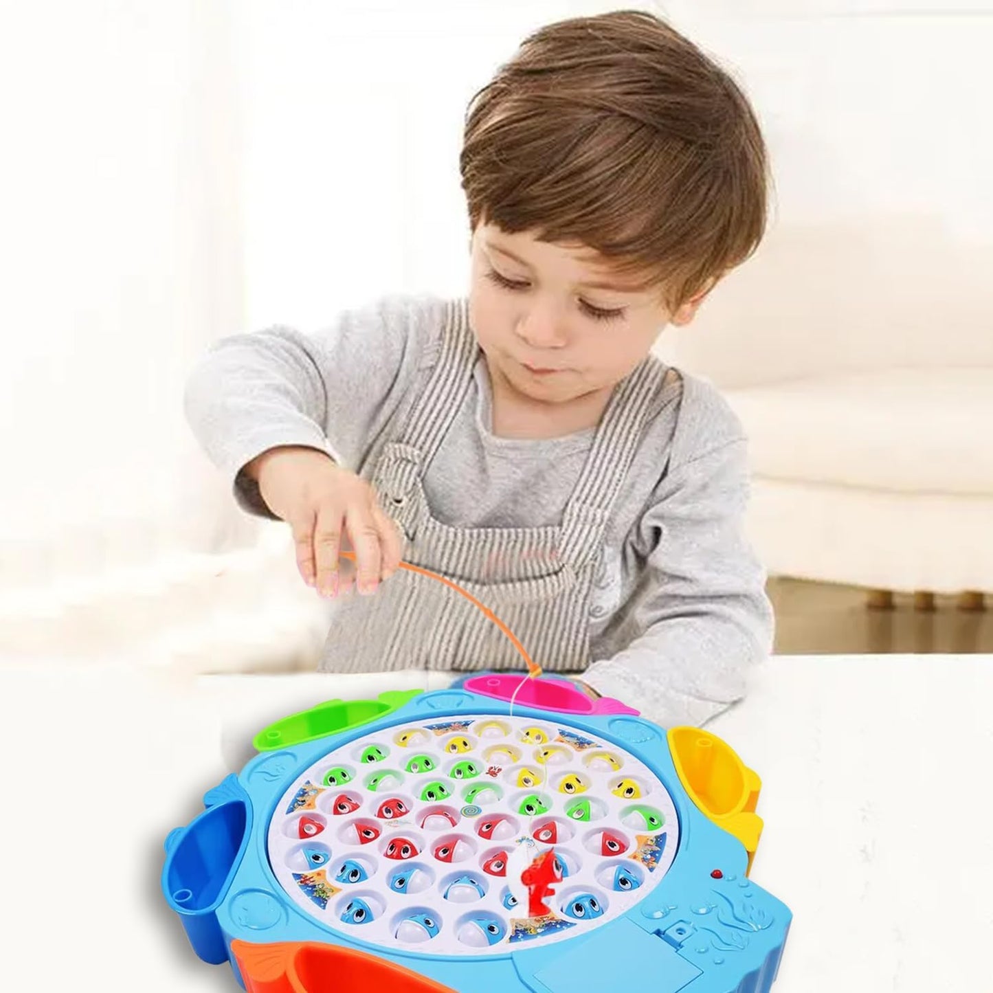 Fishing Game – 42 Fish & 8 Rods with Music