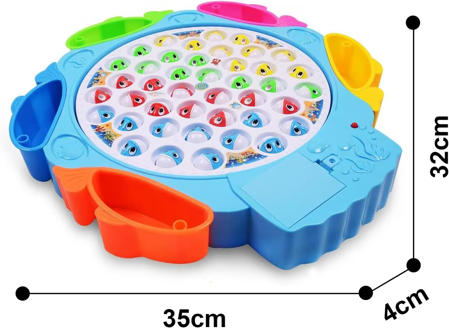 Fishing Game – 42 Fish & 8 Rods with Music