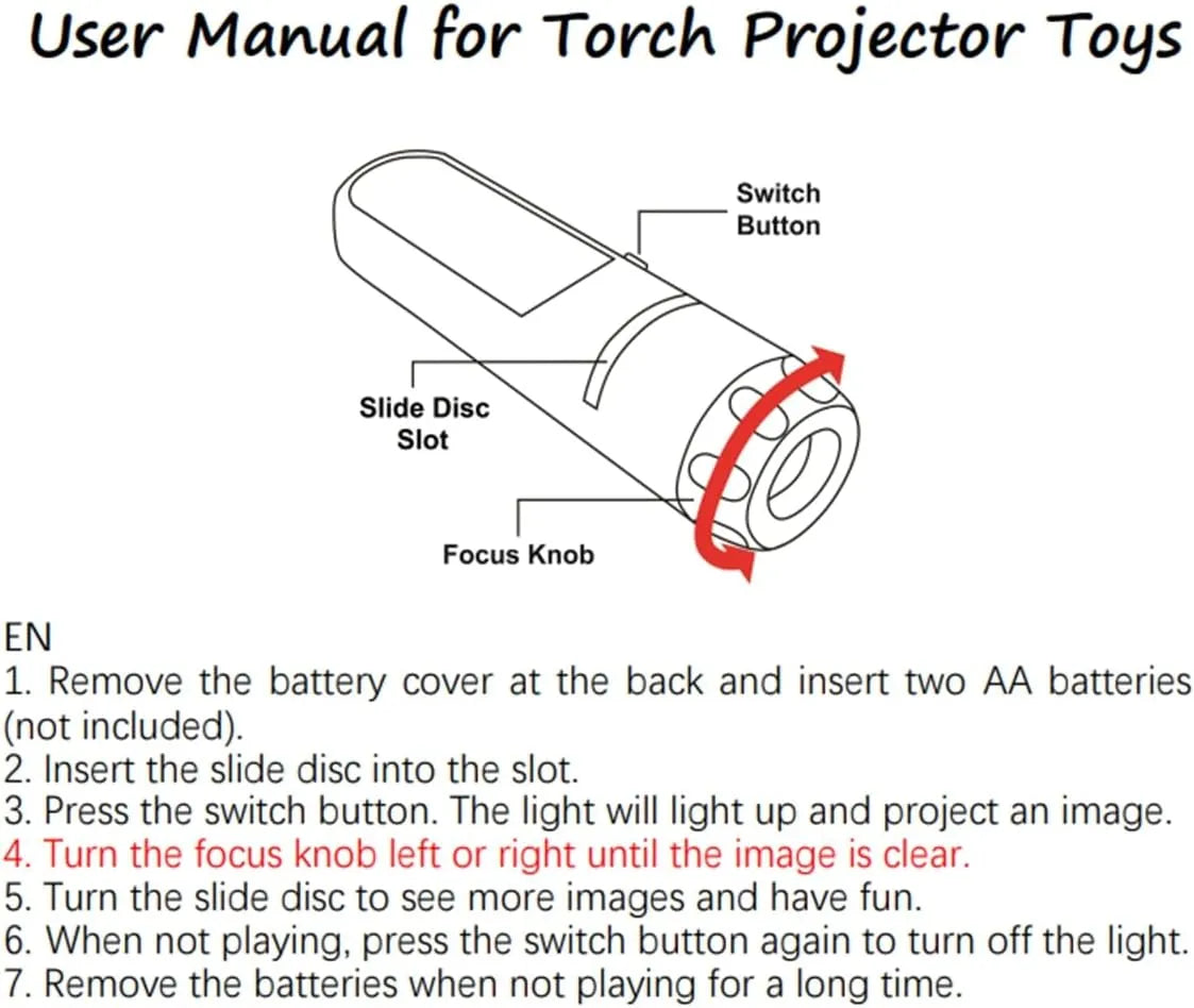 Toy Torch Projector 2 in 1 - Unicorn + Mermaid