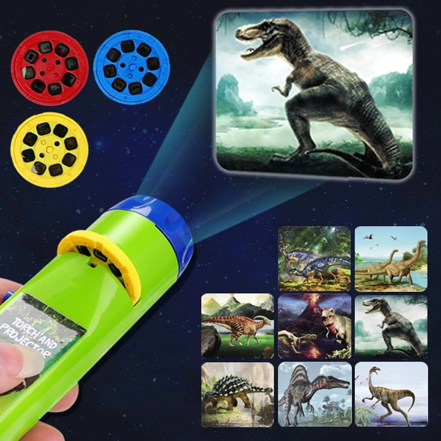 Toy Wall Ceiling Tent Torch Dinosaur