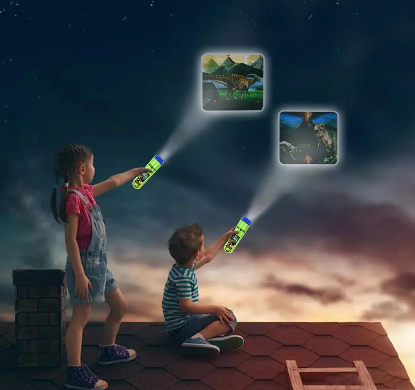 Toy Wall Ceiling Tent Torch Dinosaur