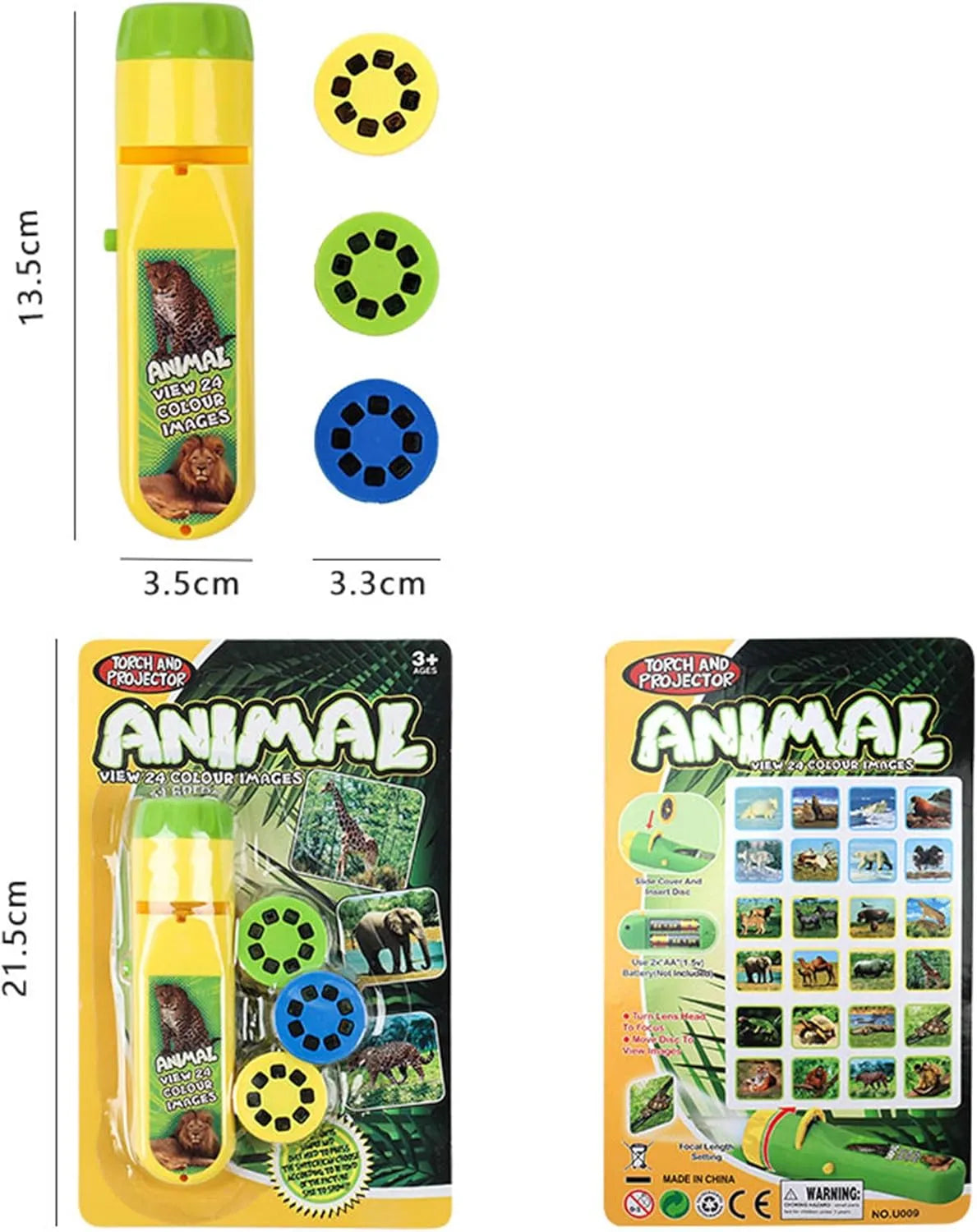 Toy Torch Projector 2 in 1 - Sea World & Animal