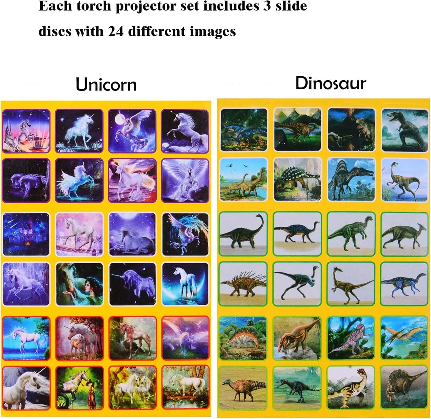 Toy Torch Projector 2 in 1 - Dinosaur + Unicorn