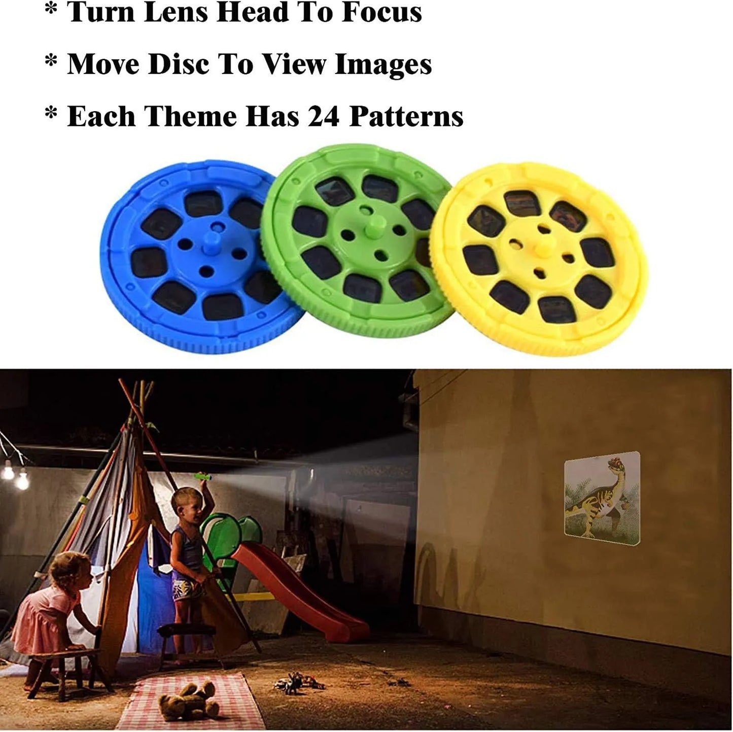 Toy Torch Projector 2 in 1 - Dinosaur + Unicorn