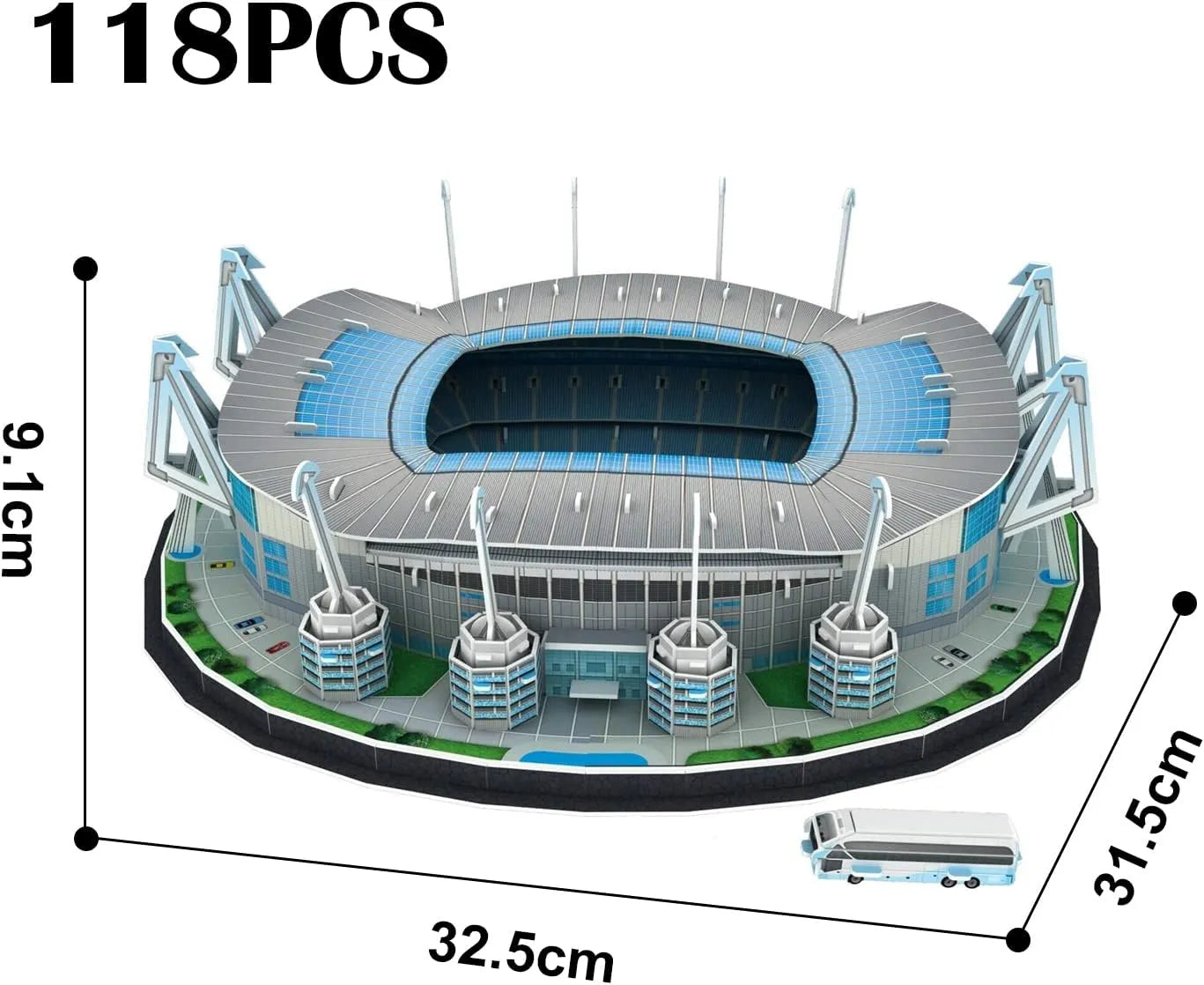 3D Stadium Puzzle Construction Kit Etihad Stadium Puzzle 118 Pcs