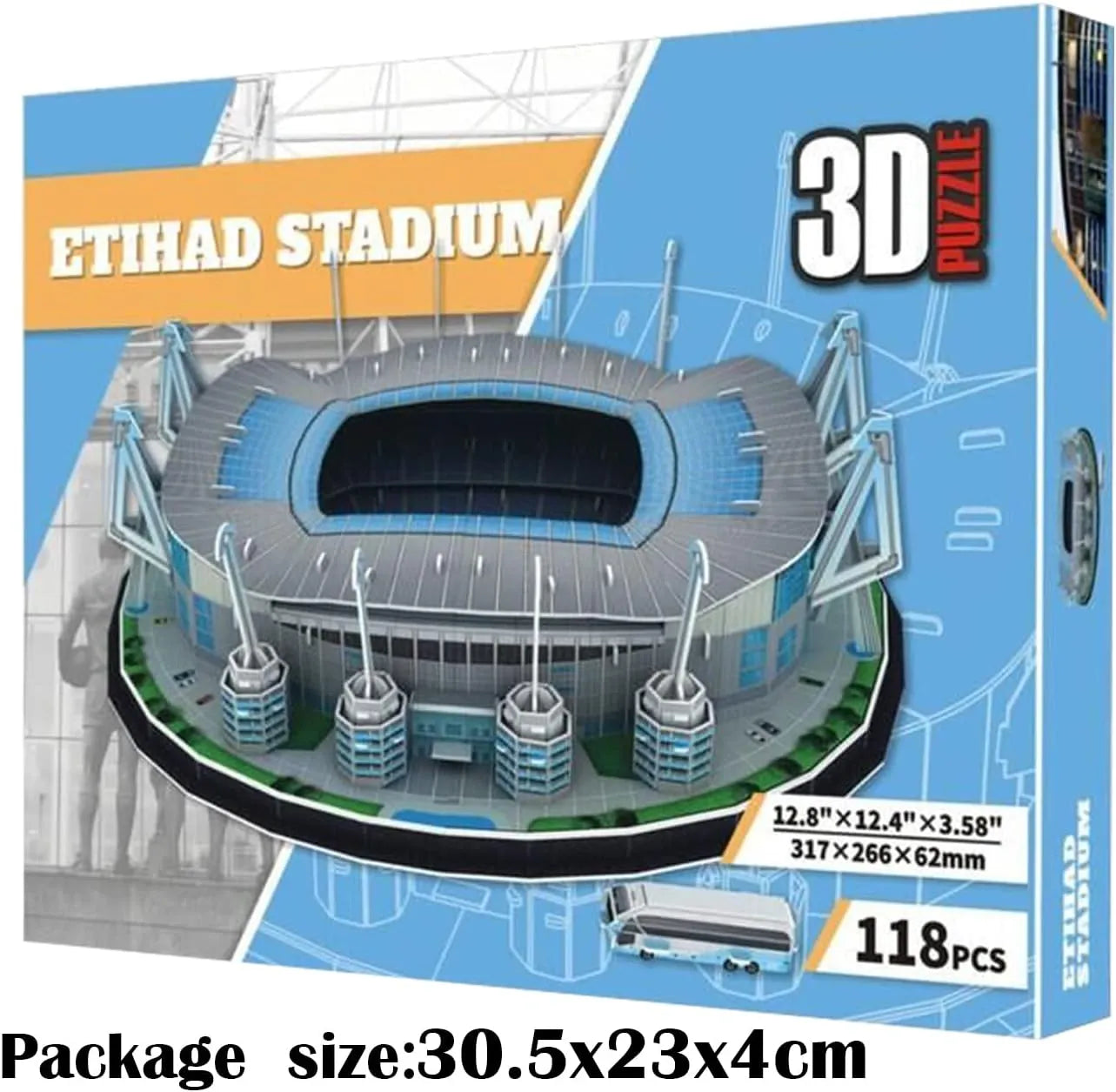 3D Stadium Puzzle Construction Kit Etihad Stadium Puzzle 118 Pcs