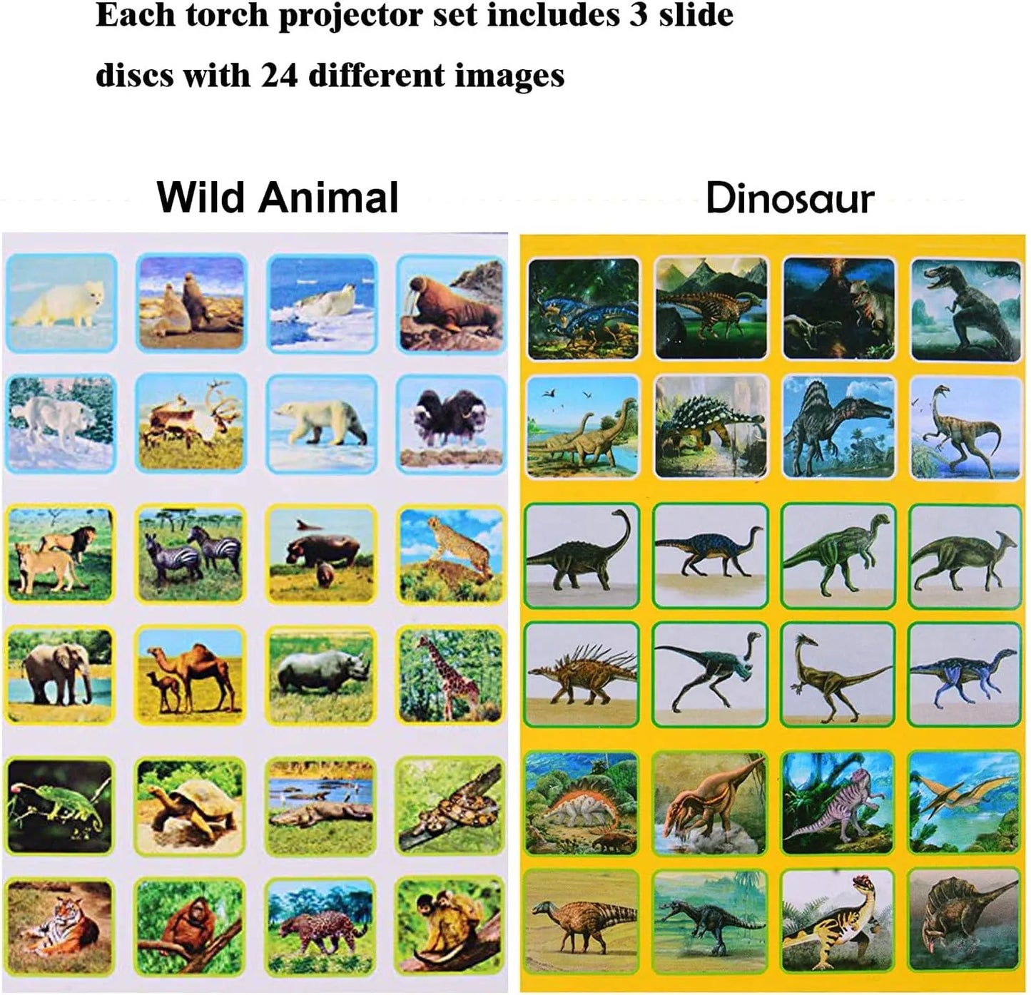 Toy Torch Projector 2 in 1 - Dinosaur + Animal