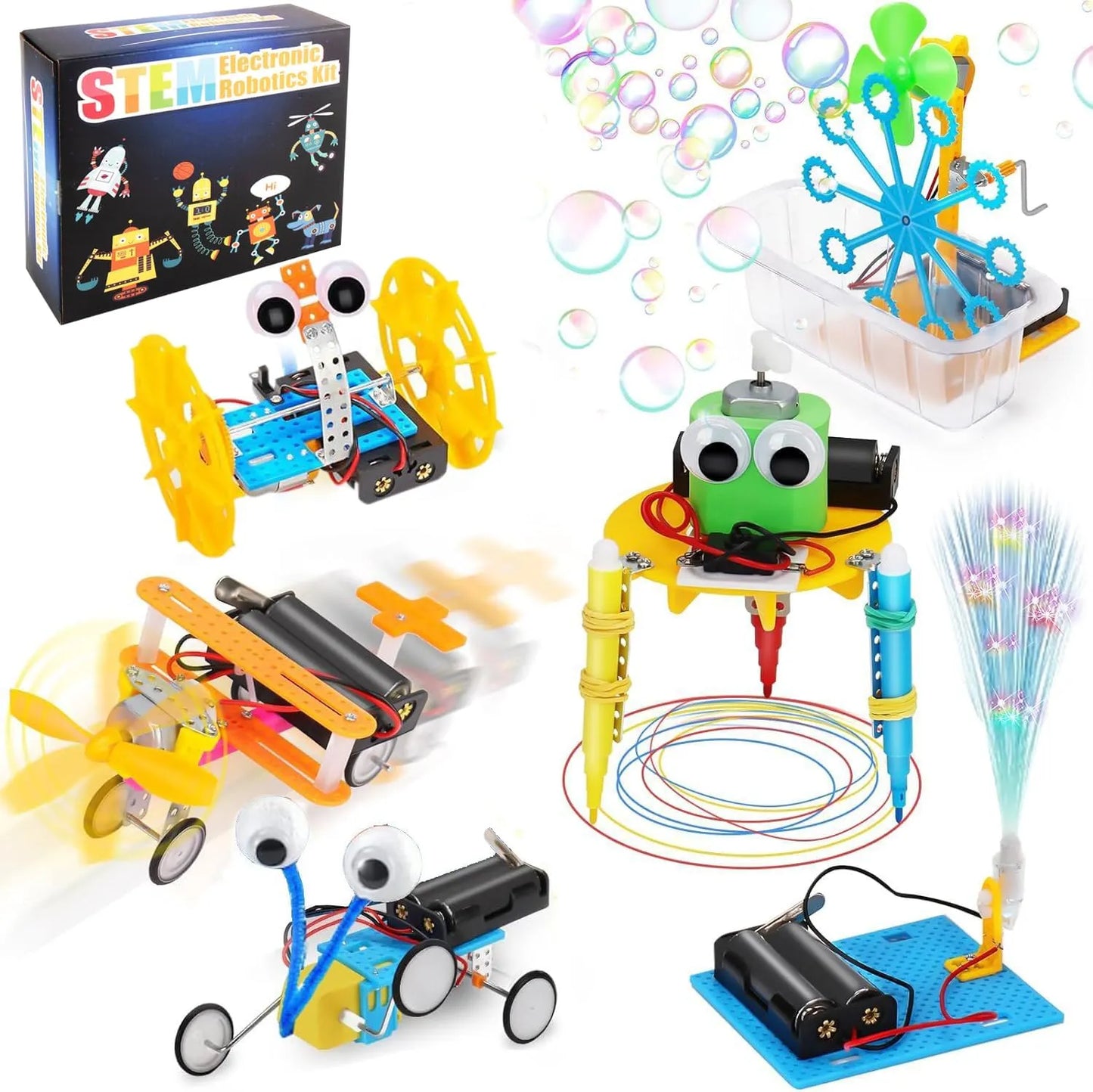 Georgie Porgy STEM Robotics Kit – 6-in-1 Robot Car Set