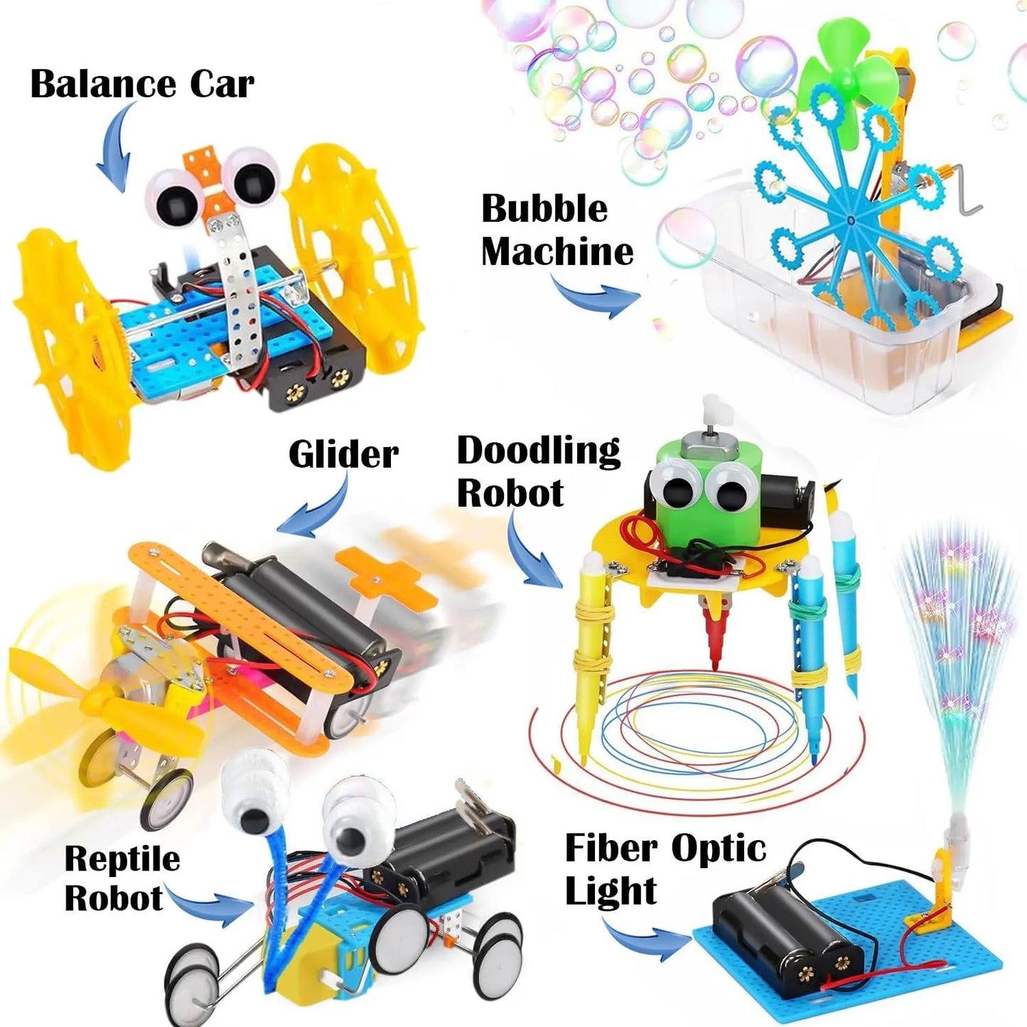 Georgie Porgy STEM Robotics Kit – 6-in-1 Robot Car Set