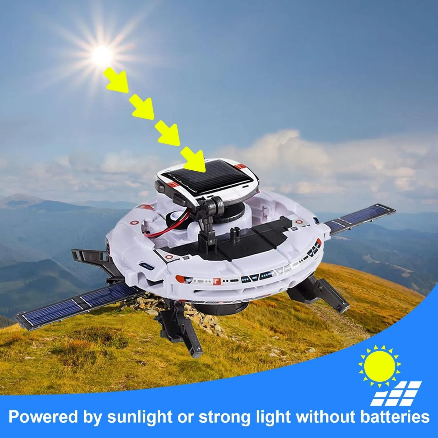 Solar Robot STEM Kit for Kids – 13-in-1 Gray