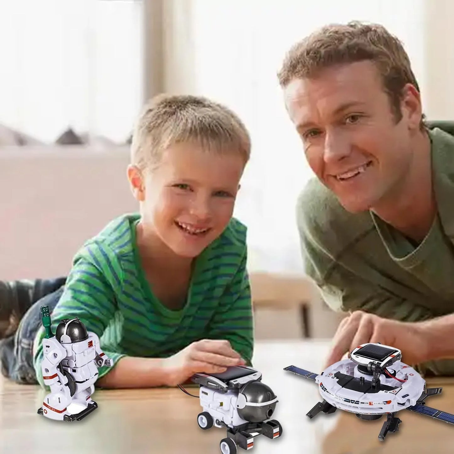 Solar Robot STEM Kit for Kids – 13-in-1 Gray