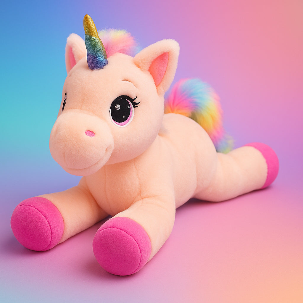 Plush Unicorn Toy Pink 15 Inch Teddy
