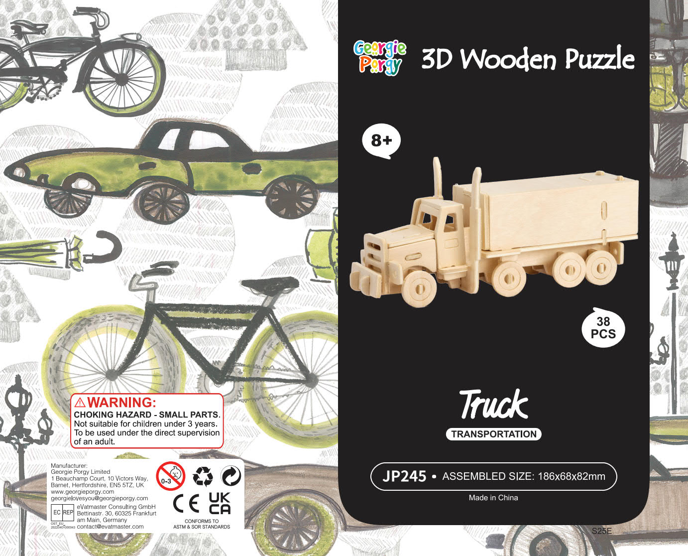 DIY Models Kits for Kids 3D Wooden Puzzle - JP245 Truck