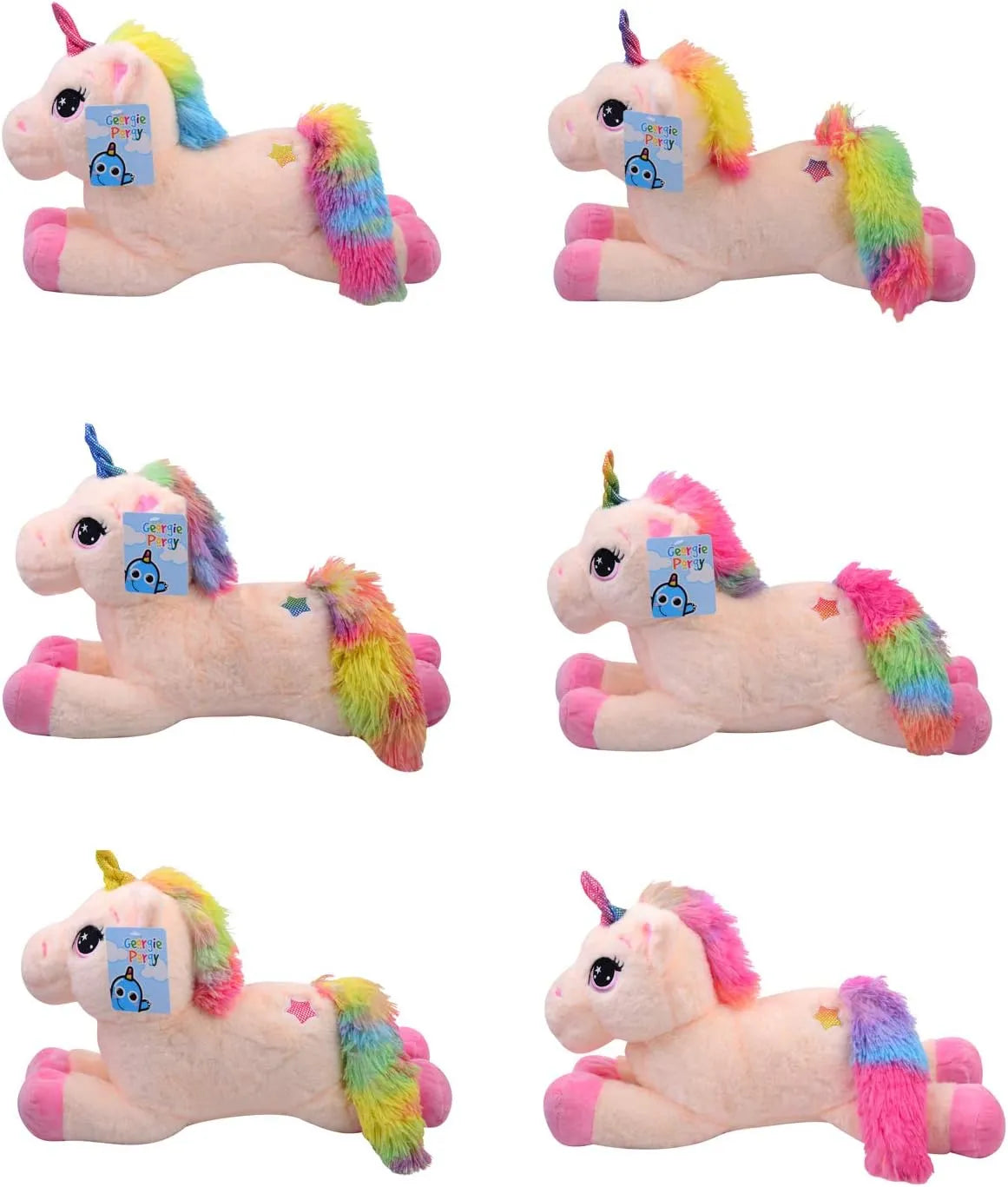 Georgie Porgy Pink large Unicorn Plush 15 + Story Book
