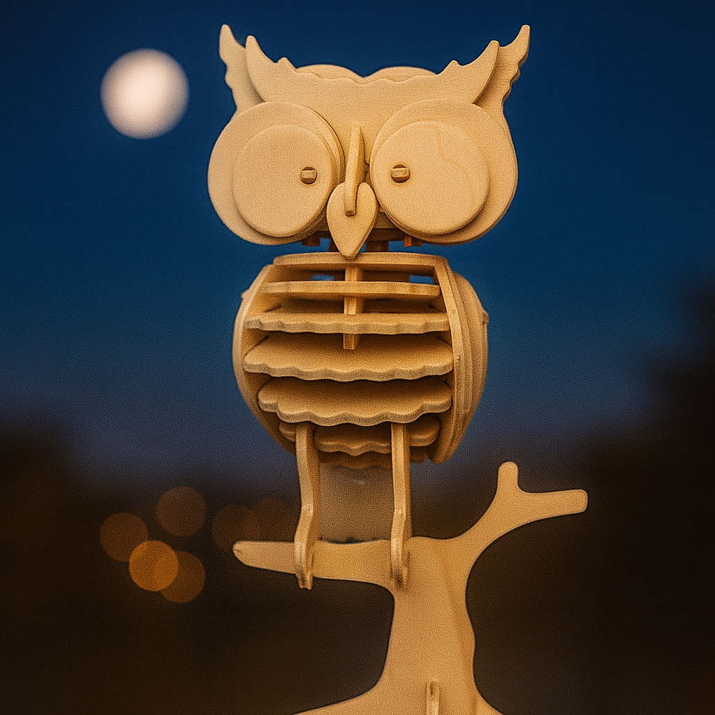 DIY Models Kits for Kids 3D Wooden Puzzle - JP273 Owl – GeorgiePorgy