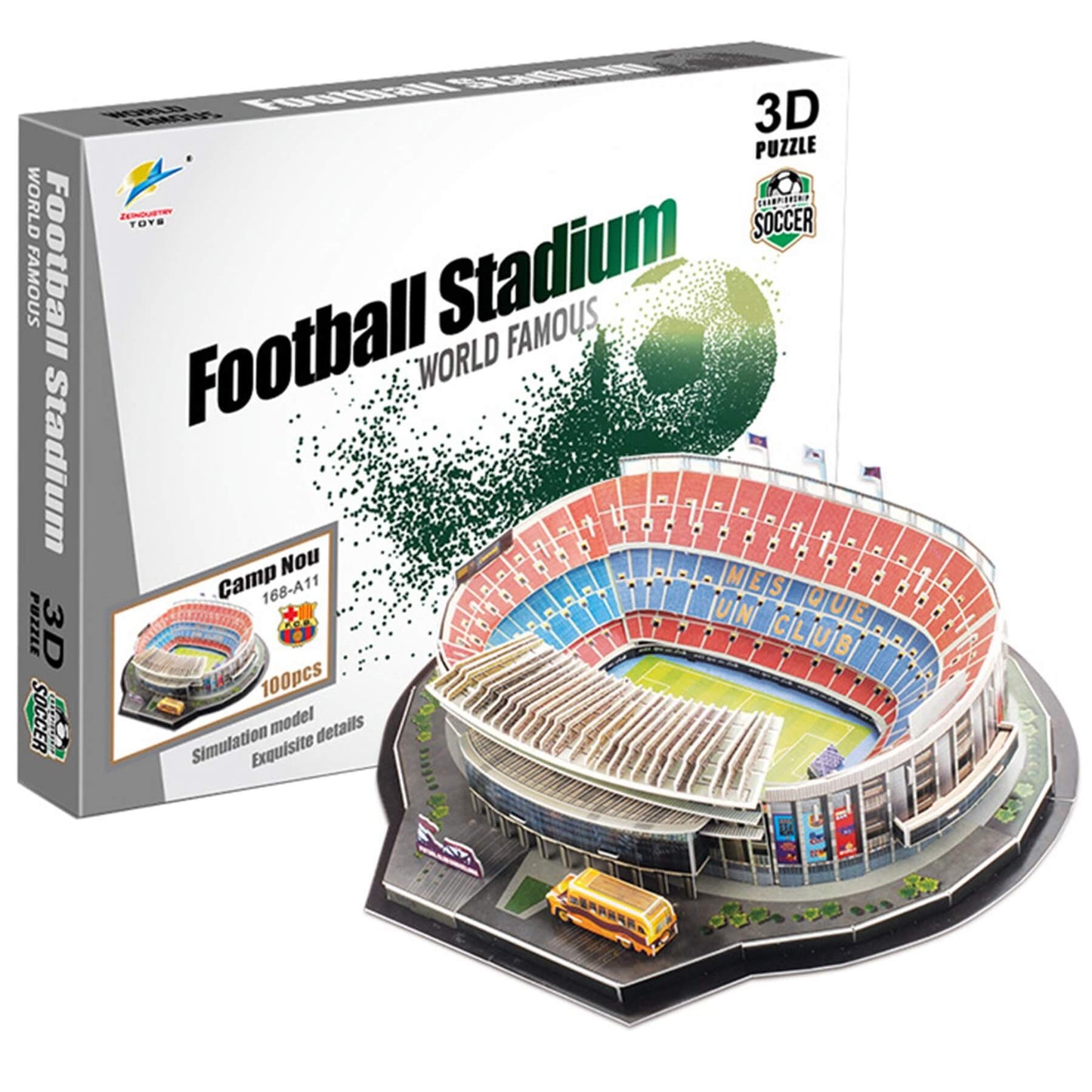 3D Nou Camp Stadium Jigsaw 100pcs freeshipping - GeorgiePorgy