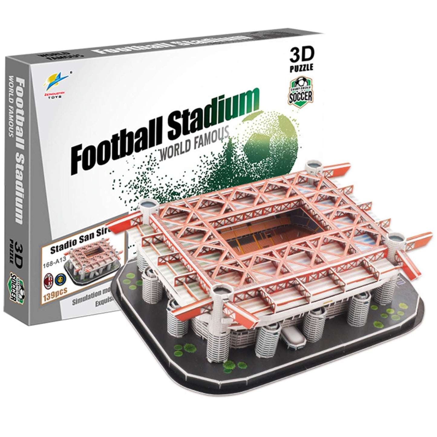 3D Stadio San Siro Staduim Jigsaw 139pcs freeshipping - GeorgiePorgy