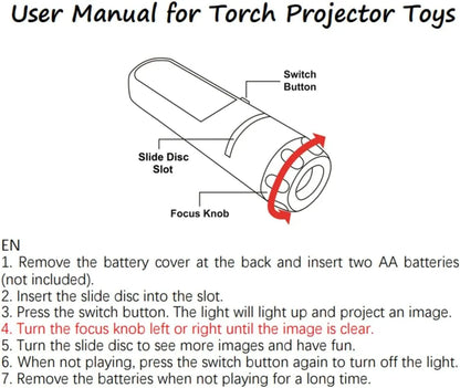 Toy Torch Projector 2 in 1 - Unicorn + Mermaid