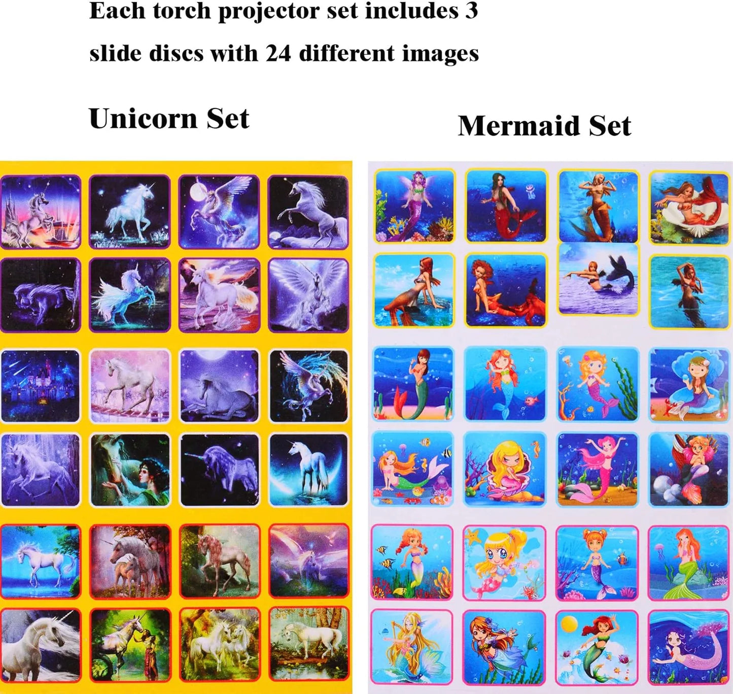 Toy Torch Projector 2 in 1 - Unicorn + Mermaid