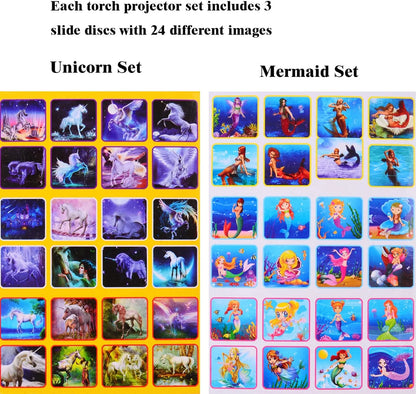 Toy Torch Projector 2 in 1 - Unicorn + Mermaid