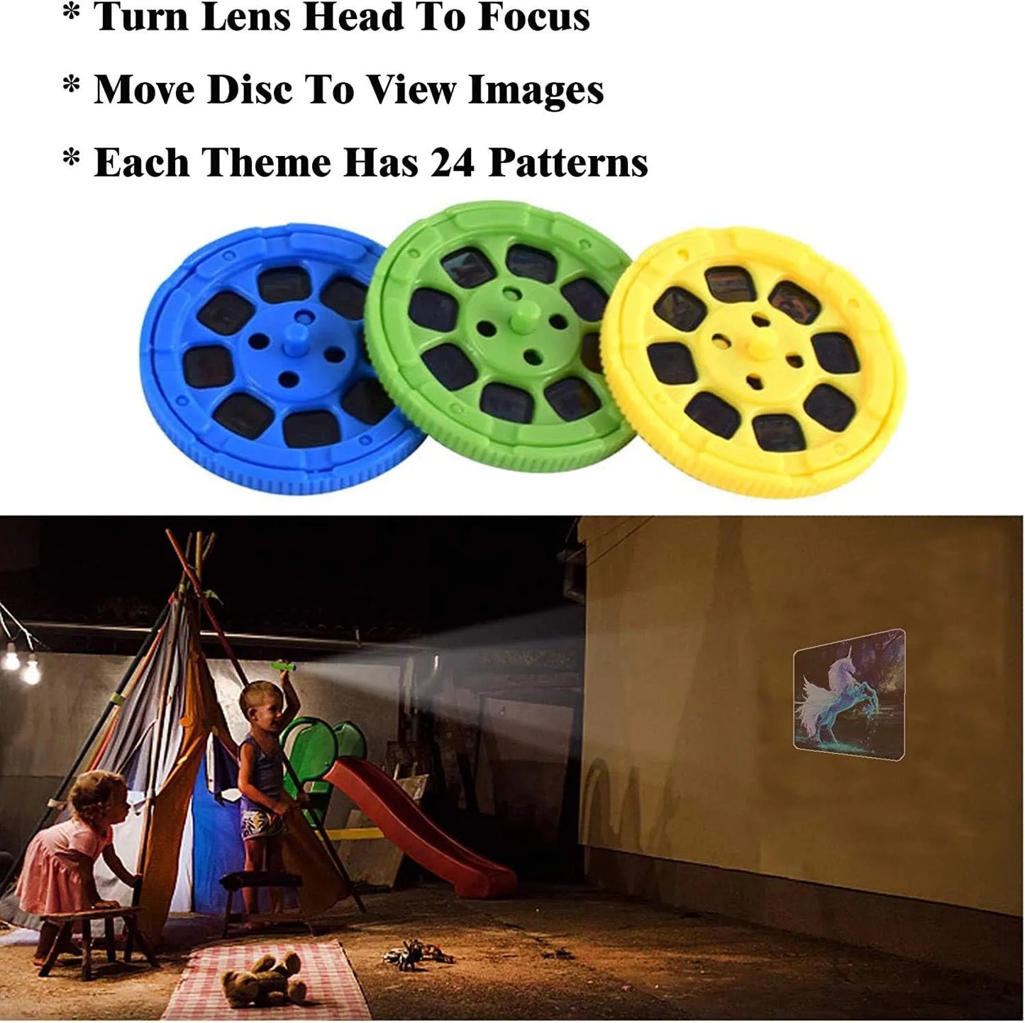 Toy Torch Projector 2 in 1 - Unicorn + Mermaid