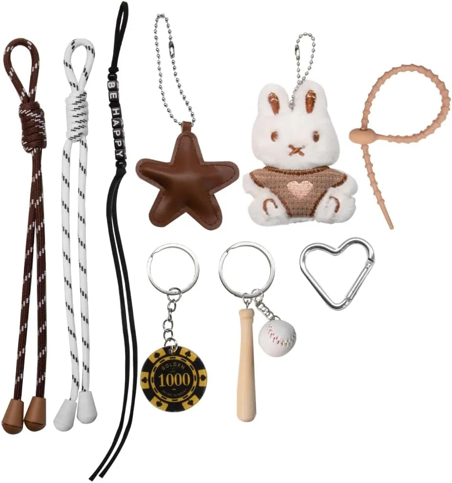 Georgie Porgy Bunny Baseball “Be Happy” Bag Charm Keyring