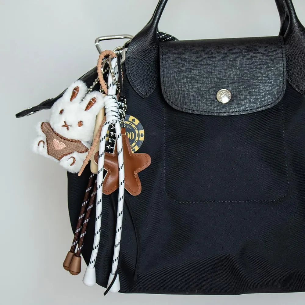Georgie Porgy Bunny Baseball “Be Happy” Bag Charm Keyring