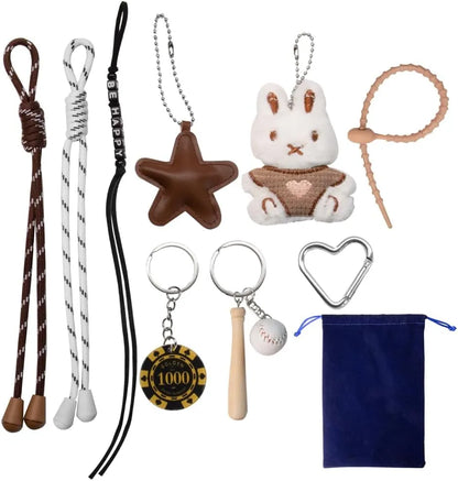 Georgie Porgy Bunny Baseball Bag Charm – Cute Keyring Gift