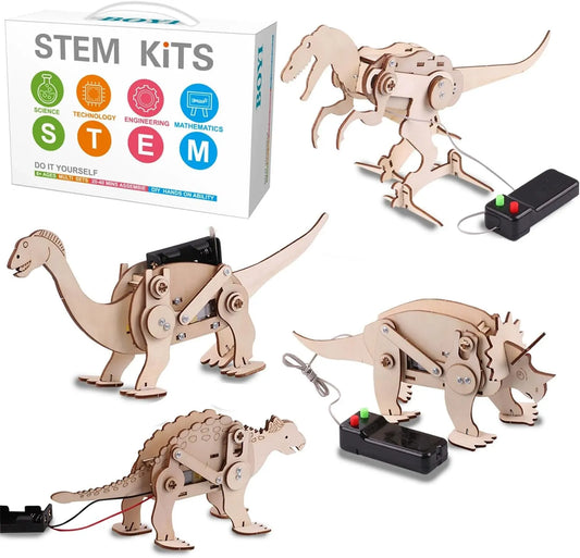 Georgie Porgy STEM Wooden Puzzle Kit – Dinosaur 4 Pcs