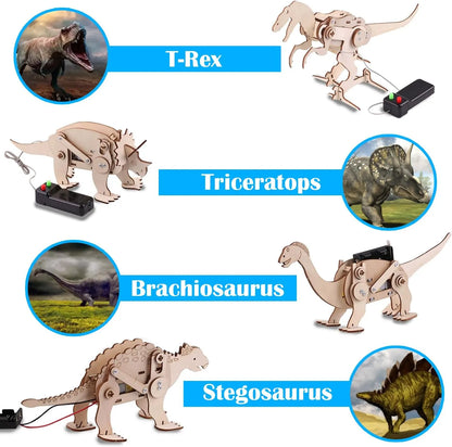 Georgie Porgy STEM Wooden Puzzle Kit – Dinosaur 4 Pcs