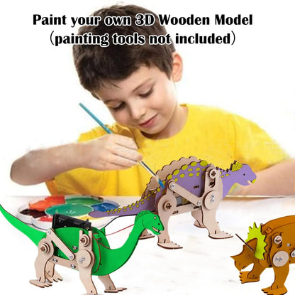 Georgie Porgy STEM Wooden Puzzle Kit – Dinosaur 4 Pcs
