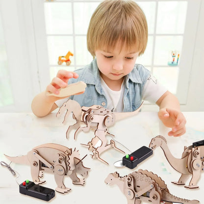 Georgie Porgy STEM Wooden Puzzle Kit – Dinosaur 4 Pcs