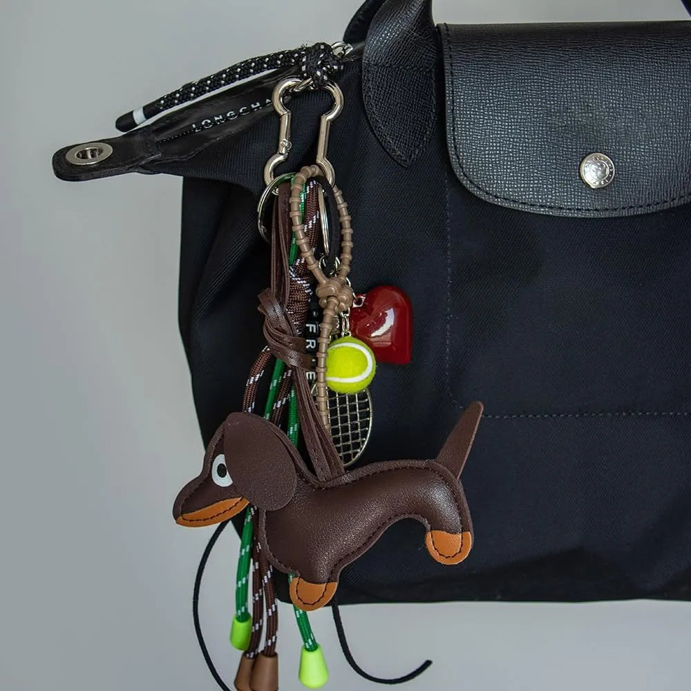 Georgie Porgy Dog Tennis Friends Keychain – Cute Bag Charm