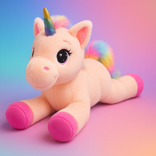 Plush Unicorn Toy Pink 15 Inch Teddy