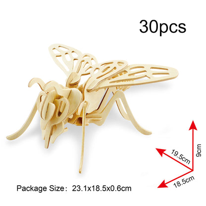 DIY Models Kits for Kids 3D Wooden Puzzle - JP206 Bee