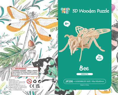 DIY Models Kits for Kids 3D Wooden Puzzle - JP206 Bee