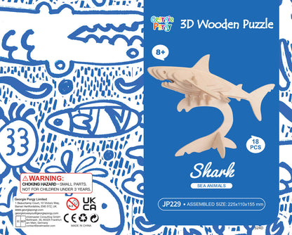 DIY Models Kits for Kids 3D Wooden Puzzle - JP229 Shark