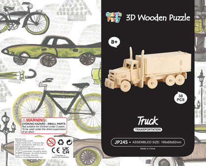 DIY Models Kits for Kids 3D Wooden Puzzle - JP245 Truck