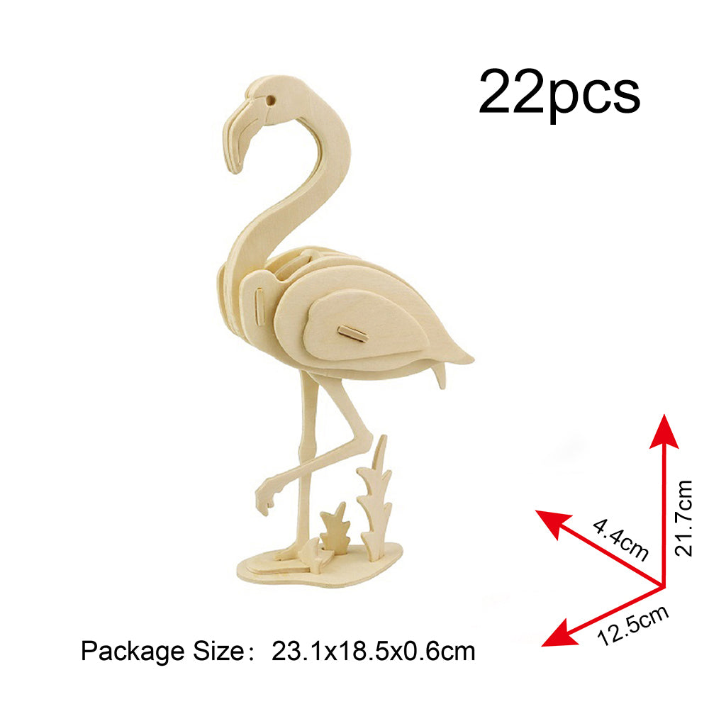 DIY Models Kits for Kids 3D Wooden Puzzle - JP269 Flamingo