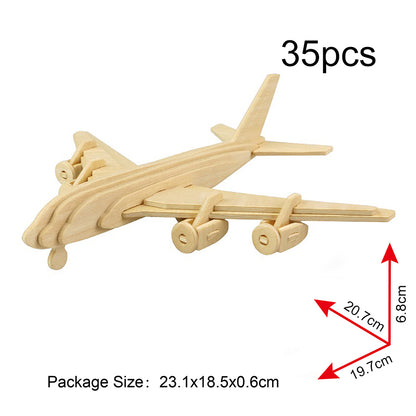 DIY Models Kits for Kids 3D Wooden Puzzle - JP270 Civil Airplane