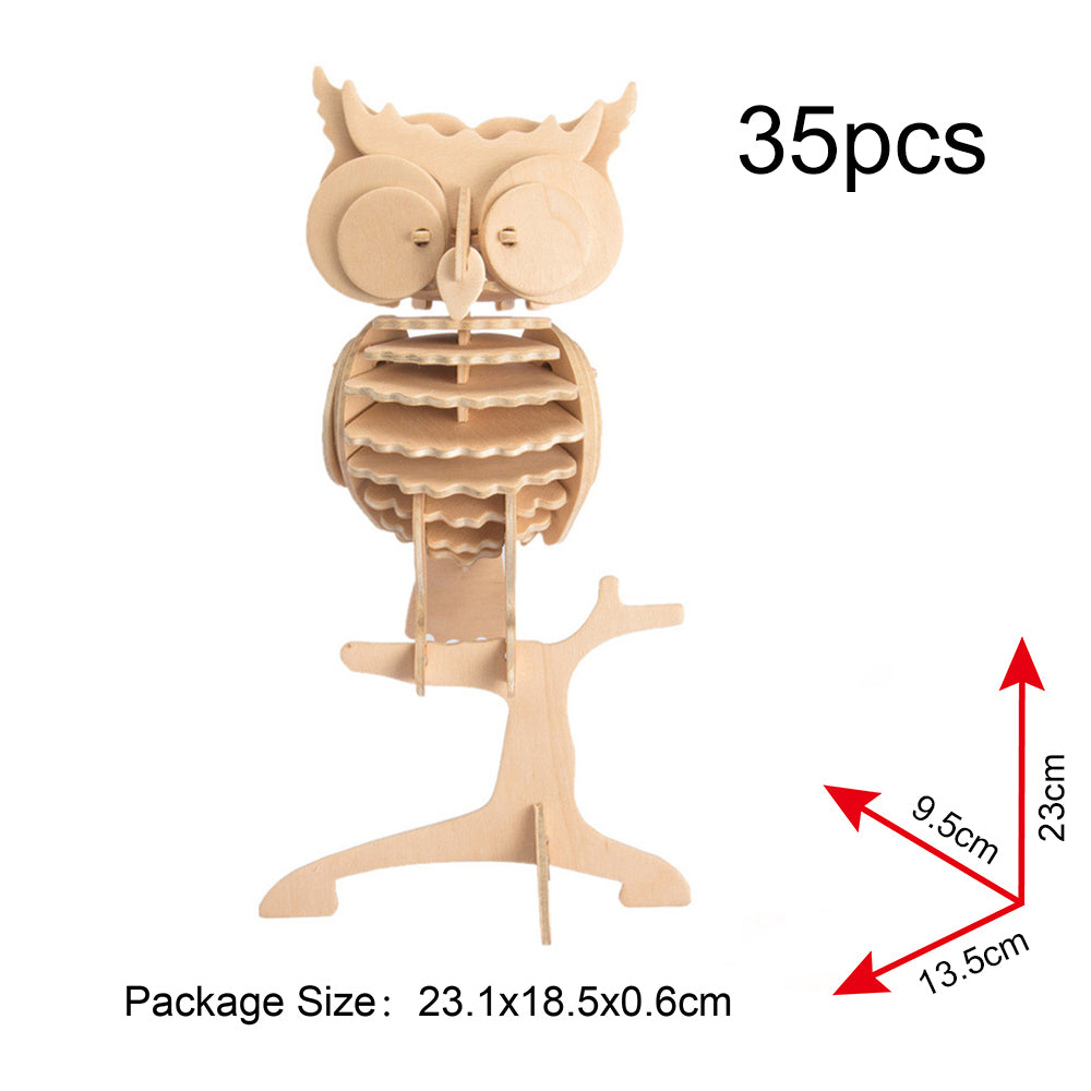 DIY Models Kits for Kids 3D Wooden Puzzle - JP273 Owl