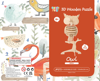 DIY Models Kits for Kids 3D Wooden Puzzle - JP273 Owl