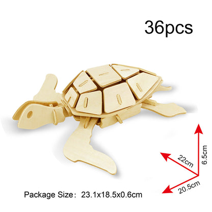 DIY Models Kits for Kids 3D Wooden Puzzle - JP295 Sea Turtle