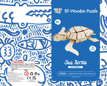 DIY Models Kits for Kids 3D Wooden Puzzle - JP295 Sea Turtle