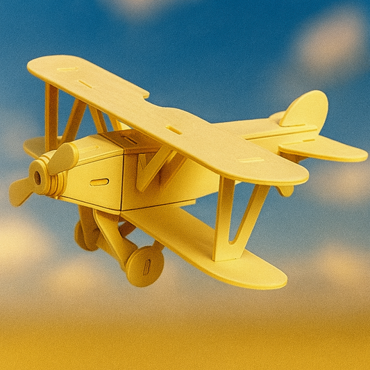 DIY Models Kits for Kids 3D Wooden Puzzle - Biplane