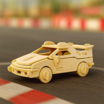 DIY Models Kits for Kids 3D Wooden Puzzle - JP235 Sports Car