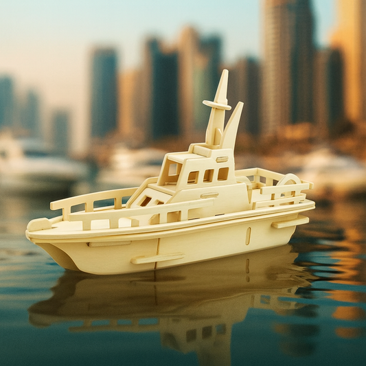 DIY Models Kits for Kids 3D Wooden Puzzle - Life boat