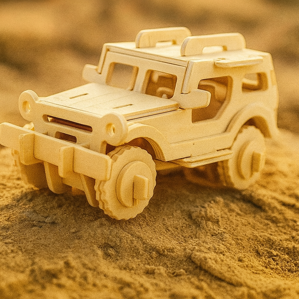 DIY Models Kits for Kids 3D Wooden Puzzle - JP232 Off-road Vehicle ...