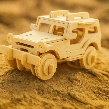 DIY Models Kits for Kids 3D Wooden Puzzle - JP232 Off-road Vehicle
