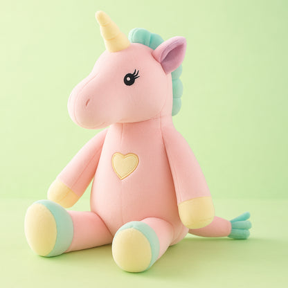 Plush Unicorn Toy Light Pink 13 Inch Teddy